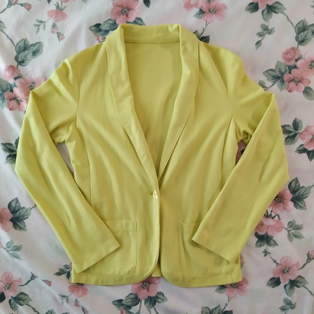 Neon Casual Blazer Yellow Green